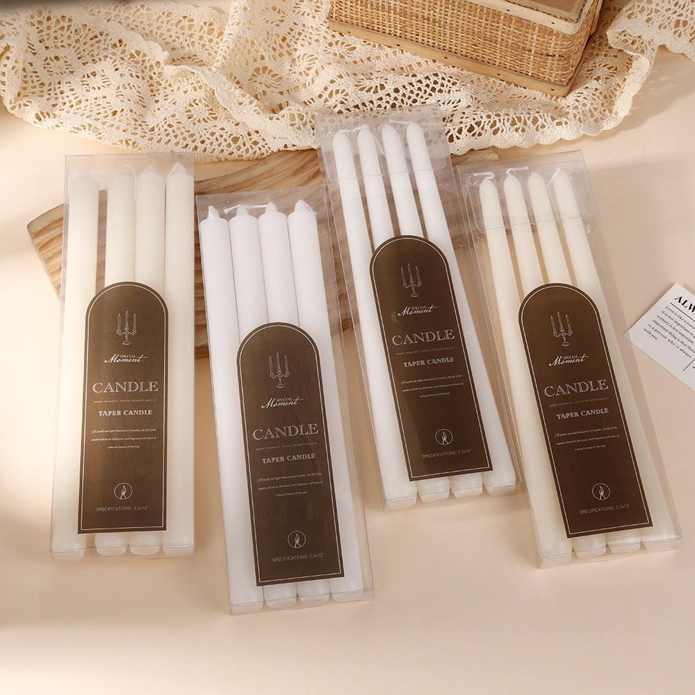 30cm European Classic Long Pole Candle Household Power Outage Emergency Odorless Tapered Pole Candle