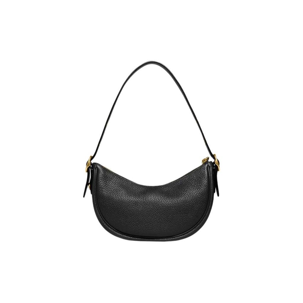 New COACH Luna Soft Pebbled Leather Shoulder Bag, Handbag, Shoulder Bag Women's Black CC439-V5BLK