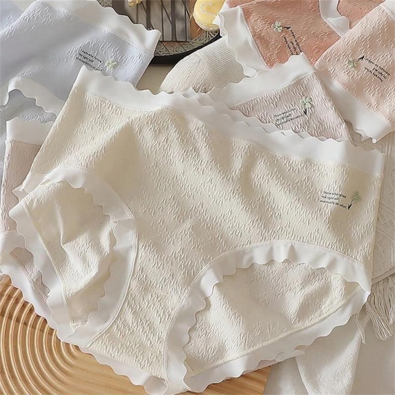 Hohe Taille Damenunterwäsche Übergröße Baumwolltextur Slips Vollabdeckung Hüfte Damen Slips Weicher Komfort Dessous