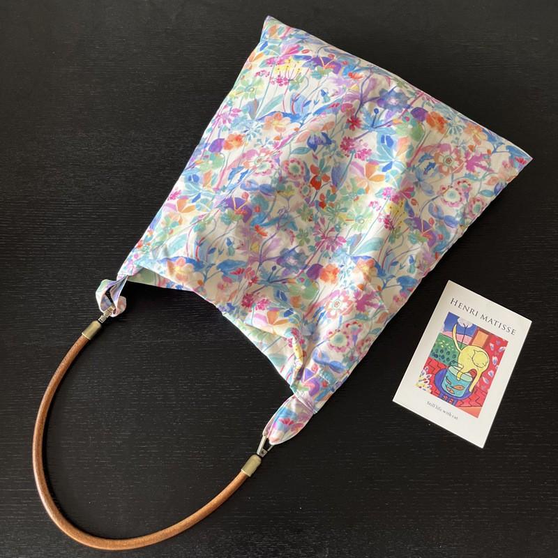 New French Liberty Floral Bag Emerald Bay Cotton Thin Printed Shoulder All-match Women's Cross-body