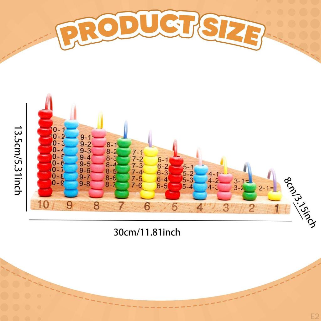 Wooden Abacus Math Counting Toy Educational Games Classic Developmental Early Learning Wood