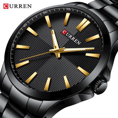 Erkek Saatleri Lüks Markalı Paslanmaz Çelik Moda İş Erkek Saati Quartz Kol Saati Erkek Saati Su Geçirmez