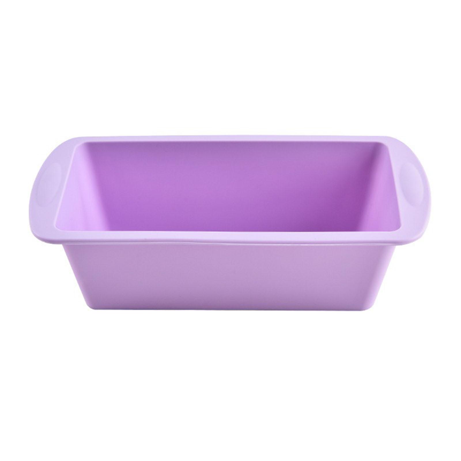 

Гибкая силиконовая форма для мини-буханок для прямоугольных форм для торта и хлебного тоста для кухни фиолетовый