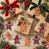 12Pcs/Set Christmas Decorations Gingerbread Man Pendants Christmas Tree Ornament Holiday Hanging New Year Gift Decor