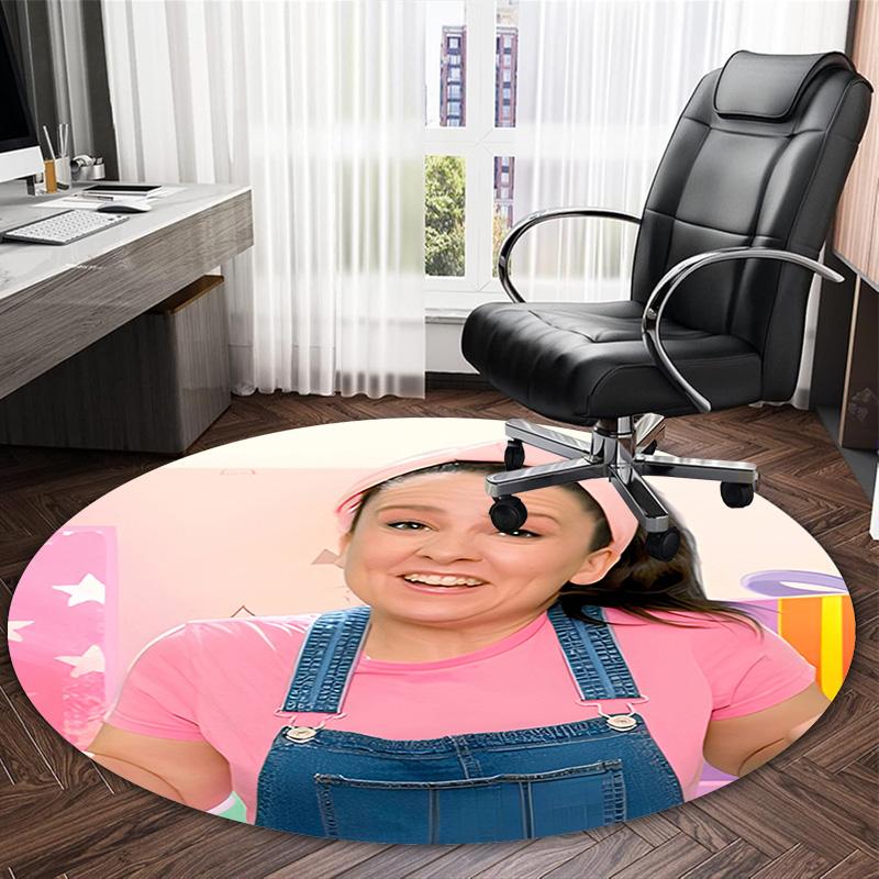 1pc Ms Rachel1 Print Round Carpet Chair Round Carpet Suitable for Bedroom Living Room Home Decorative Carpet