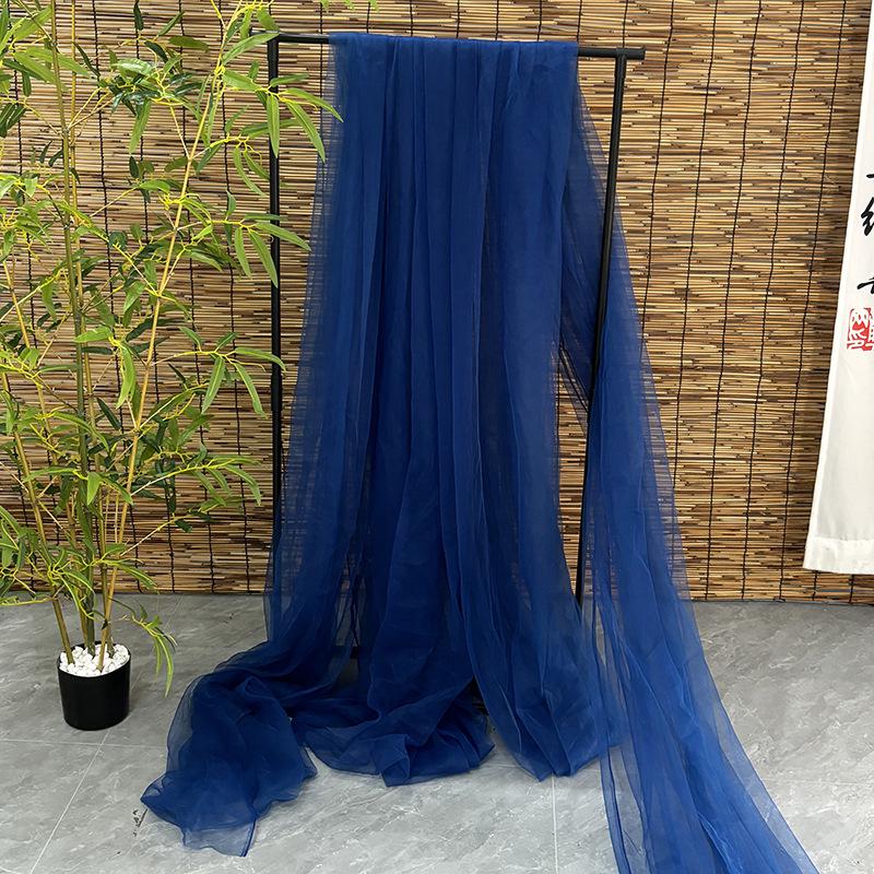 Light Pink Cherry Blossom Gauze Curtain with Pink Jade and Pink Bean Paste Highlights - Swiss Mosquito Net Yarn for Beauty Salon Ceiling.