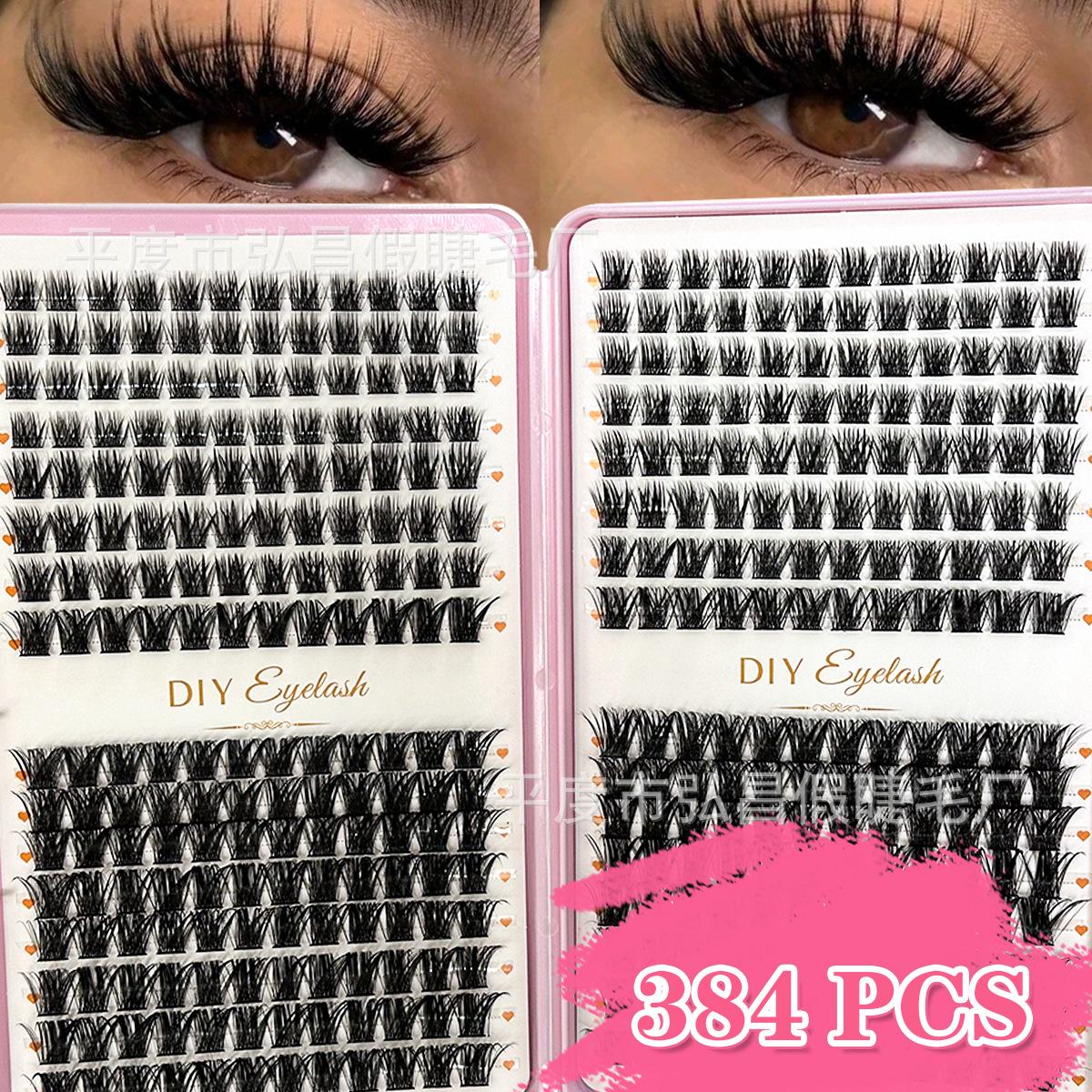 New Large Capacity DIY Segmented Hot Melt Cluster Eyelash Set