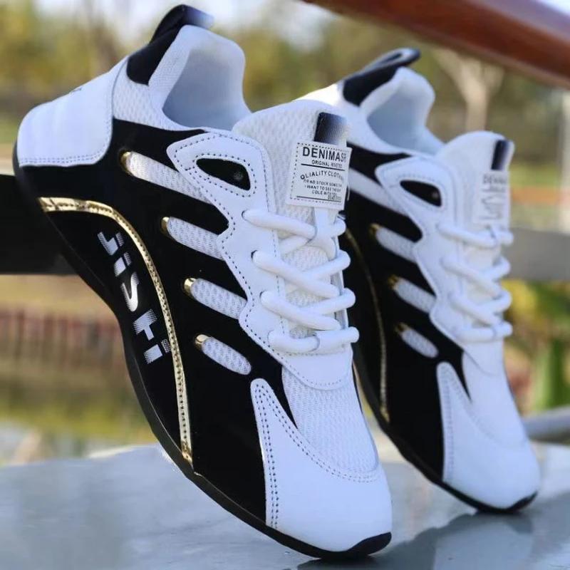 Men's shoes 2025 spring new sports shoes mesh breathable running shoes fashionable low top soft soled casual shoes