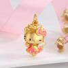 Sterling Silver Hello Kitty 3D Bow Pendant - Dancing Cat Jewelry Accessories