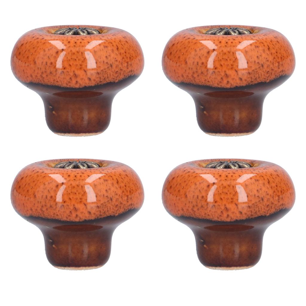 4er Set Schrankgriff Retro Rund Geformter Einloch-Türknauf für Zuhause Schlafzimmer WohnzimmerGrün Antiker Leopardenprint