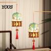 Traditional Culture Gift Mid-Autumn DIY Moon Rabbit Lantern Kit, 3D LED Handheld Lantern, Artistic Handmade Ornament Ancient Style Craft Set for Home