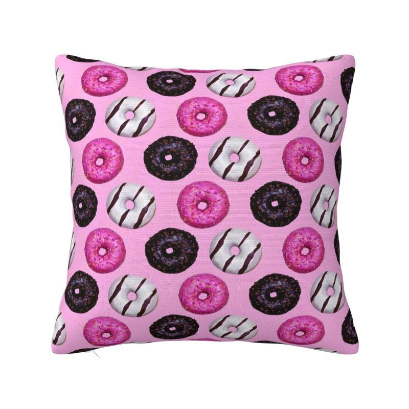 Custom Chocolate Donut Doughnut Cushion Covers Funny Pattern Food Soft Nordic Pillow Case Home Decor