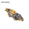Gold-Plated S925 Sterling Silver Pixiu Pendant with Antiqued Guochao Design for Men and Women