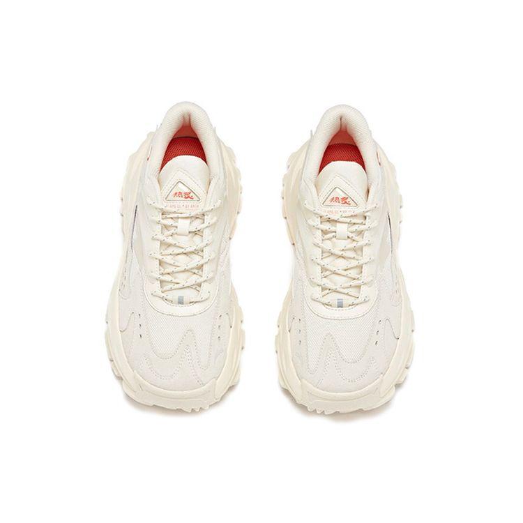 Anta Hot Shock Absorption Non-Slip Wear-Resistant Low-Top Dad Shoes Men sneaker Light-Beige 912018842-6