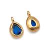 Stainless Steel Water Drop 7x12mm Zodiac Stone Pendant for DIY Jewelry