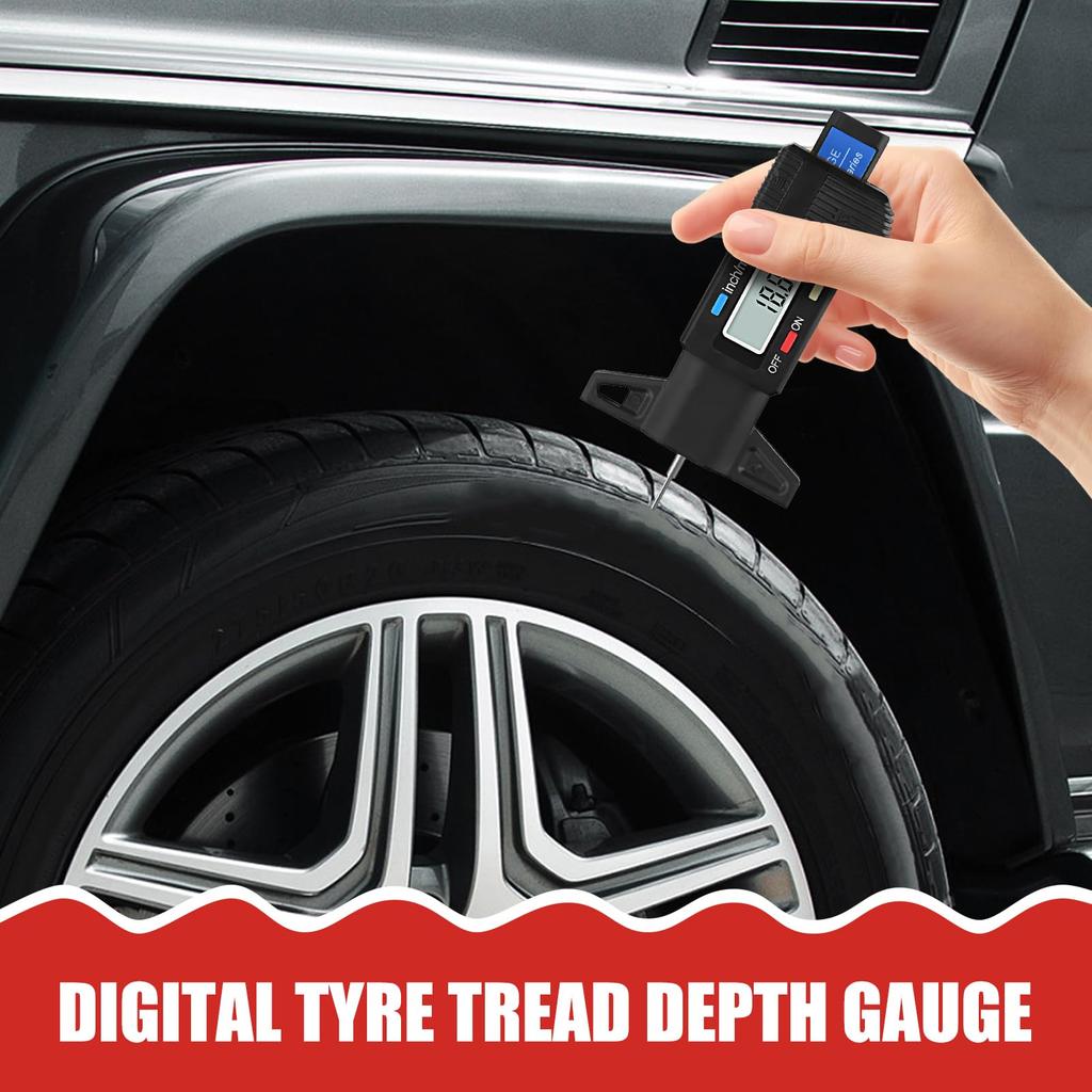 Digital däckmätare för mönsterdjup | Digital display däckmätare mönsterdjup däck mätning