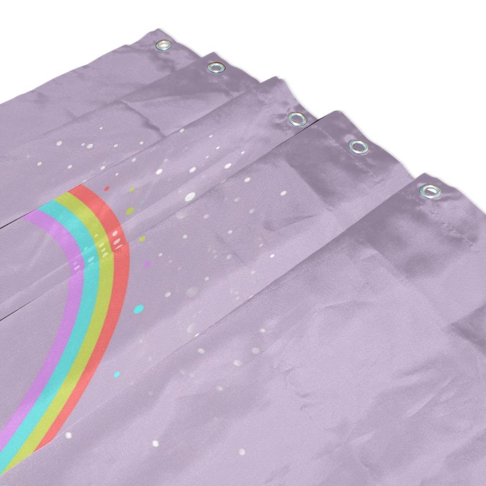 Cute Unicorn Printed Shower Curtain Waterproof Polyester Fabric Bath Curtain For Bathroom Curtains Decoration 180Cm With 12 Hook