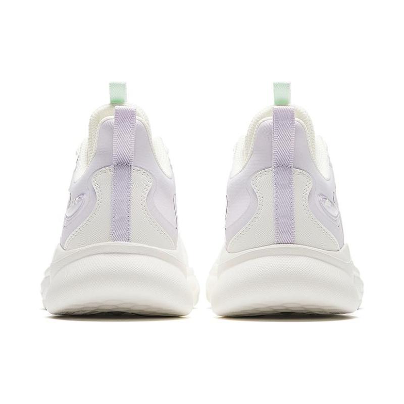 Anta Mianbomb 2 Cushioning Slip Resistant Abrasion Resistant Low Top Sprint Running Shoes Women's White Purple Sneakers 922345577-1