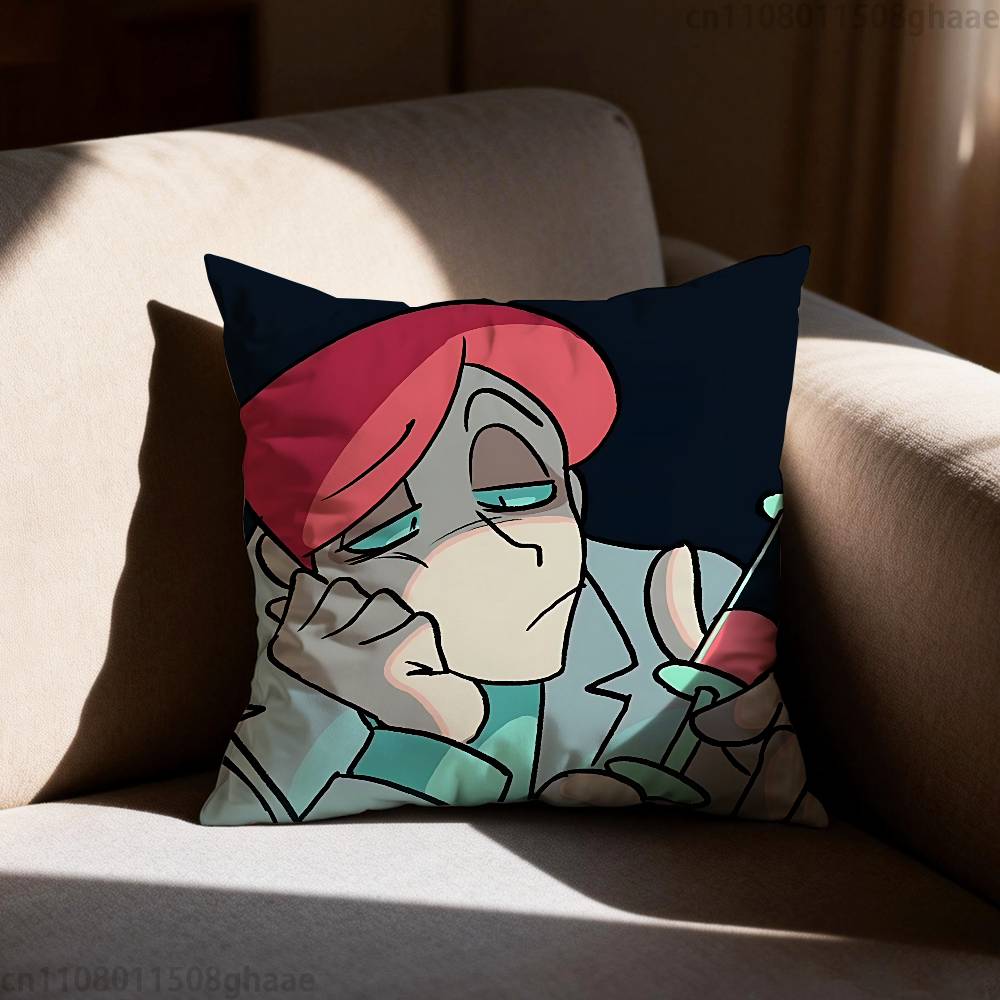 PPSYCHO CUTIES Pillow Case Square DoubleSided Printing Short Plush Sofa Cushion Cover Bedroom Bedside Pillow