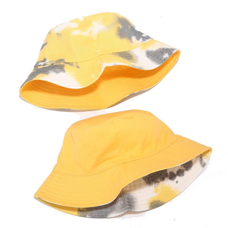 ins new tie-dye bucket hat men's and women's fashion trend double-sided basin hat spring and summer outdoor casual sun hat