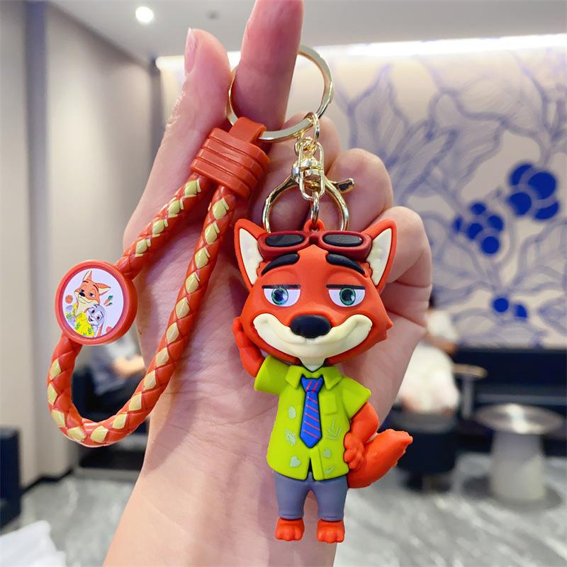 Crazy Zootopia Keychain Cartoon Doll Schoolbag Pendant Car Key Chain Pendant Small Gift