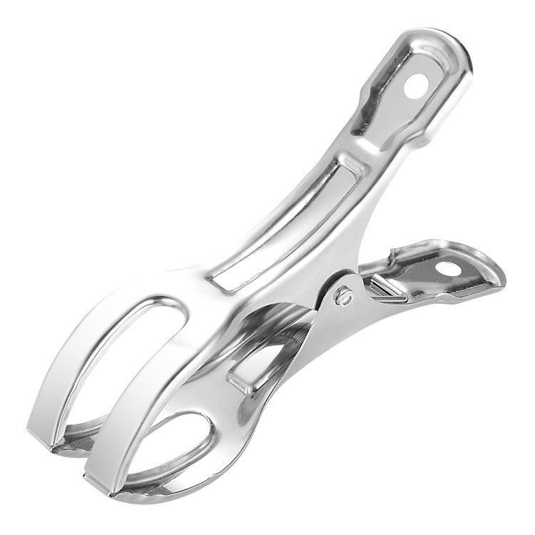 6Pcs Clothes Clips Stainless Steel Opening Clip Hanger Retainer Beach Towel Clips Keep Your Towel Clothes From Blowing Away Windproof Clip