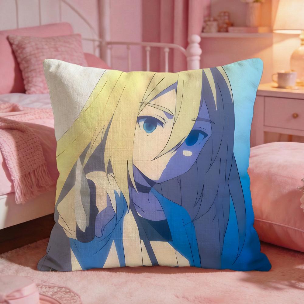 Angels Of DDeaths Anime Cushion Cover Premium Comfort Reversible Pillow Cove Two In One Design For Any Room  Car Interior