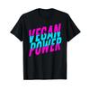 Vegan Power 80s Retro Vegetarian T Shirt Black Vintage Washed Top For Everyday Wear Homme Breathable Slightly Fashion