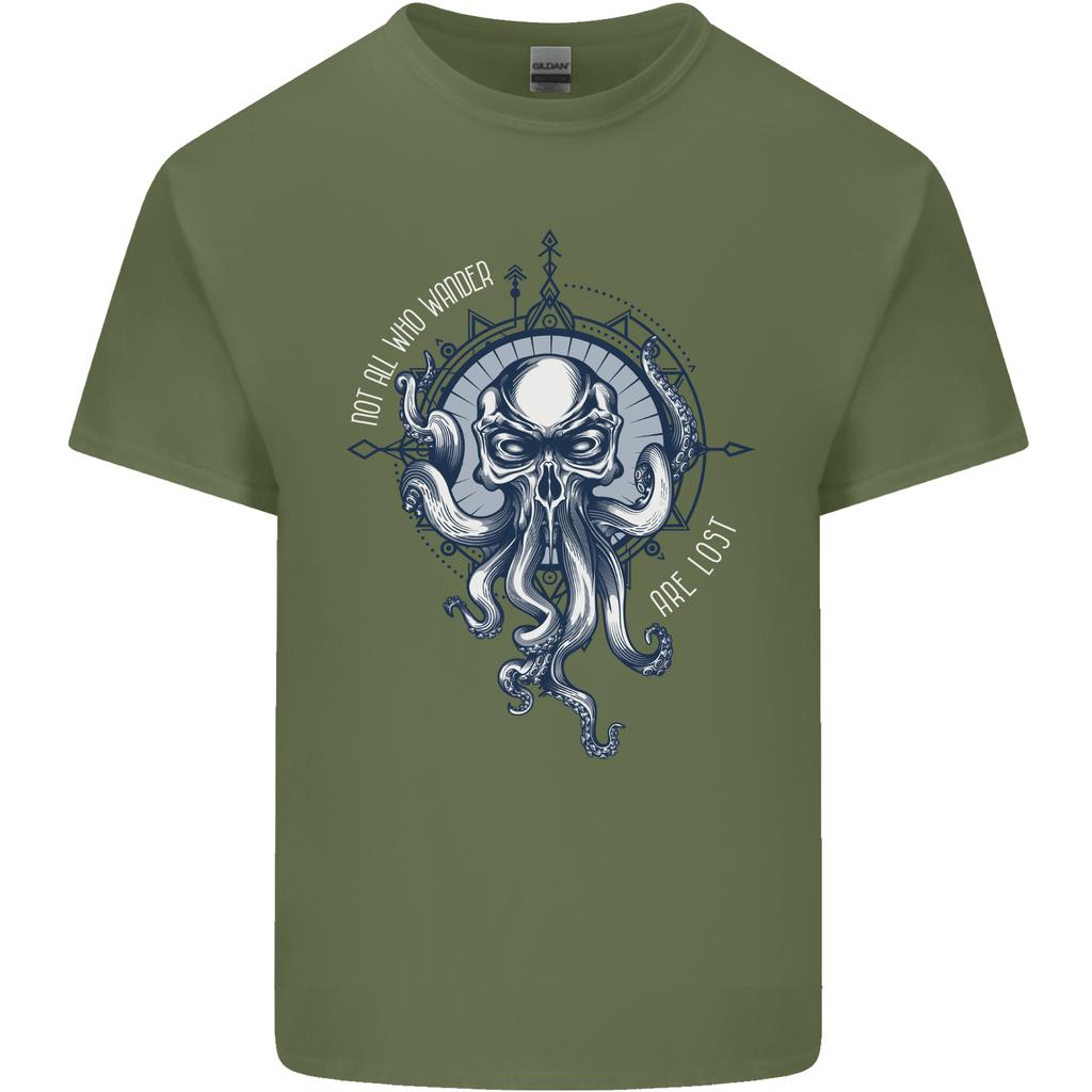 Cthulhu Wander Kraken Octopus Ocean Unisexs Light Cotton TShirt