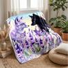 Floral Pig with Butterflies Theme blanket Lightweight Warm Flannel Blanket Decorative Throw Blanket for Home Decoration