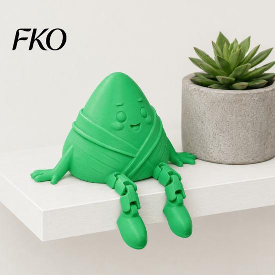 Relaxing Fidget Toy 3D Printed Zongzi Toy, Cute Dragon Boat Festival Dumpling Figurine, Squeeze Desktop Decoration Stress Relief Desk