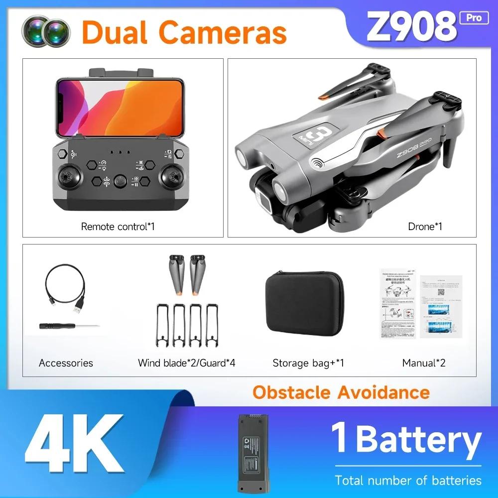 Z908 Pro Drone 4K HD Camera Mini Dron Optical Flow Localization One Click Take Off O Toysn 3-side Aviodance Quadcopter Gift