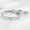 2 Stück 925 Sterling Silber Partnerringe Zirkonia Für Damen Herren Exquisiter Student Freundin Schmuck Zubehör Hochzeit