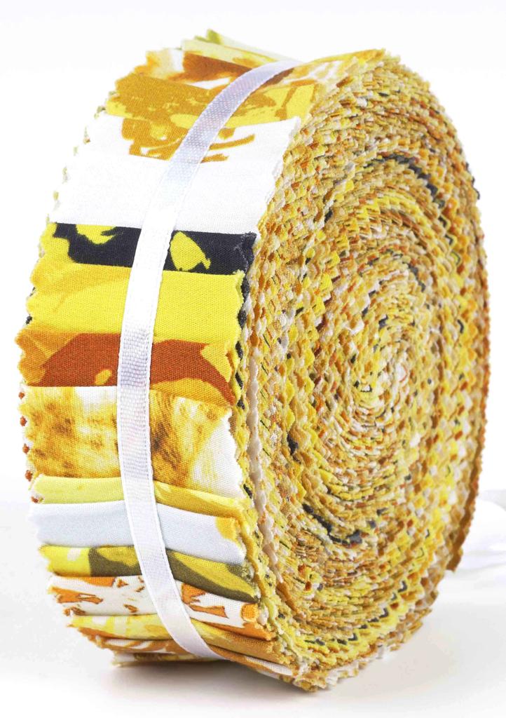 Soimoi 40Pcs Floral Artistic Print Cotton Precut Fabrics For Quilting Craft Strips 2.5x42inches Jelly Roll -