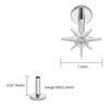 Right Grand ASTM F136 Titanium CZ North Star Flat Back Earring 16G Tiny Starburst Helix Cartilage Stud Earlobe Piercing Jewelry