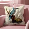 Kingfisher Watercolor Painting Cushion Cover Multi-Scene Pillow Cover for Home & Car - Reversible, Soft & Durable for Daily Use