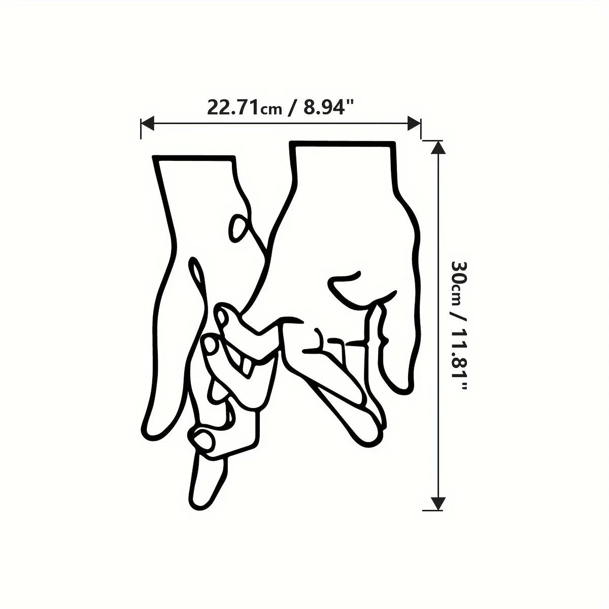 

Проволочная рука I Love You скульптура настенное искусство однолинейный декор руки настенное искусство, металлическое линейное искусство, любовь металл настенный декор чёрный