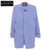 HEVO Linen Hidden-breasted Single-breasted Shirt Coat for Men, Blue, Size 46, 8HGALL761 Coat 46 blueUsed