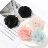 3/5Pcs Chiffon Artificial Hair Flowers Clothing Hair Corsage Fake Flowers Wall Wreath Home Room Wedding Decora Craft Accessory