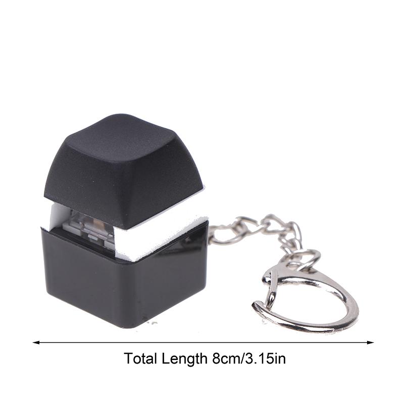 Mechanical Switch Keychain With Led Light Keyboard Key Chain Fidget Toy Keycap Stress Relief Novelty Toys Fidget Button Keyring
