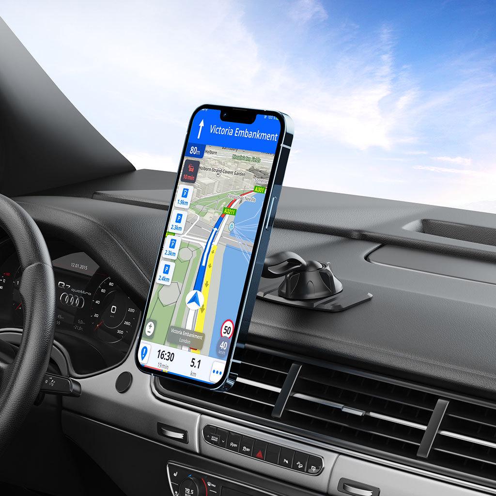 360° Dual-Head Magnetic Car Phone Mount with 6 Magnets