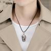 ROMON Men's Mid-Length Lapel Trench Coat