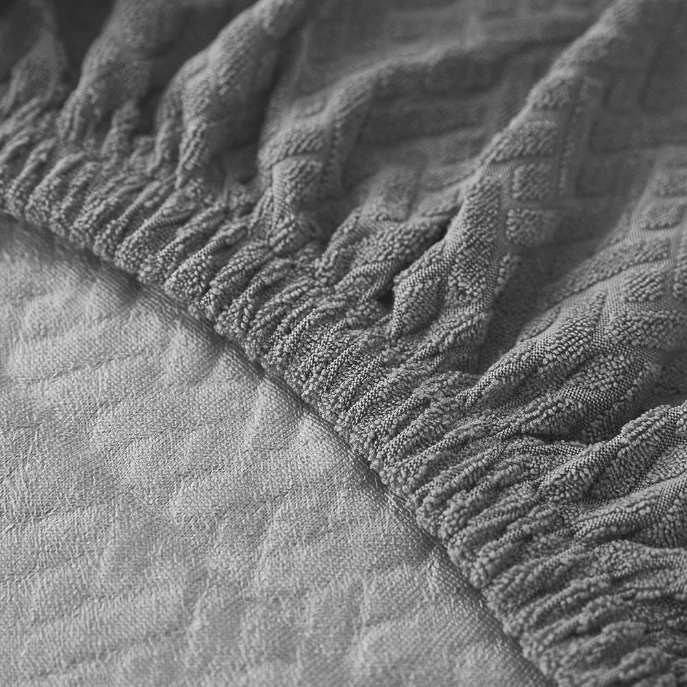 Gray Jacquard Elastic Chair Cover [10-Z1-St]