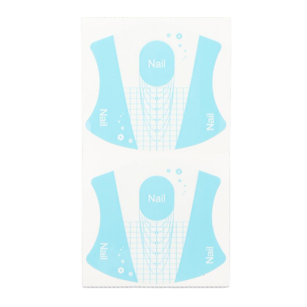 100pcs Reusable Nail Art Guide Form Self Adhesive Nail Art Extension Sticker for Nail Salon