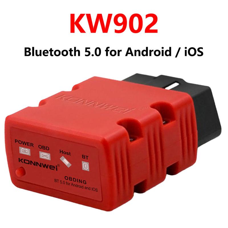 KONNWEI ELM327 V1.5 OBD2 Scanner Bluetooth 5.0 KW902 Car Diagnostic Tools ELM 327 V 1 5 OBD 2 Auto Code Reader For Android iOS