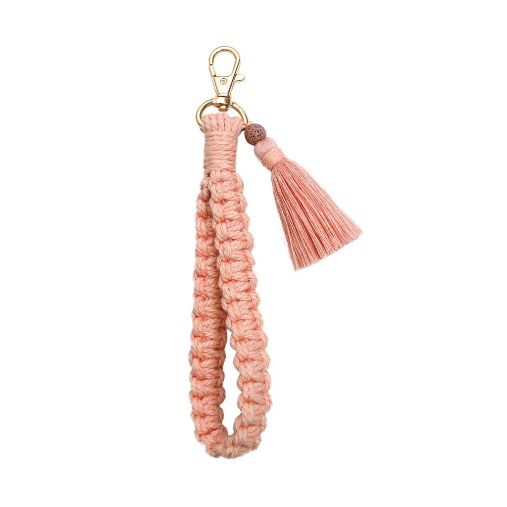 Hand Woven Phone Lanyard Cotton Wrist Strap Keychain For Bohemian Countryside Retro Ethnic Style Accessories Tassel Wrist Rope