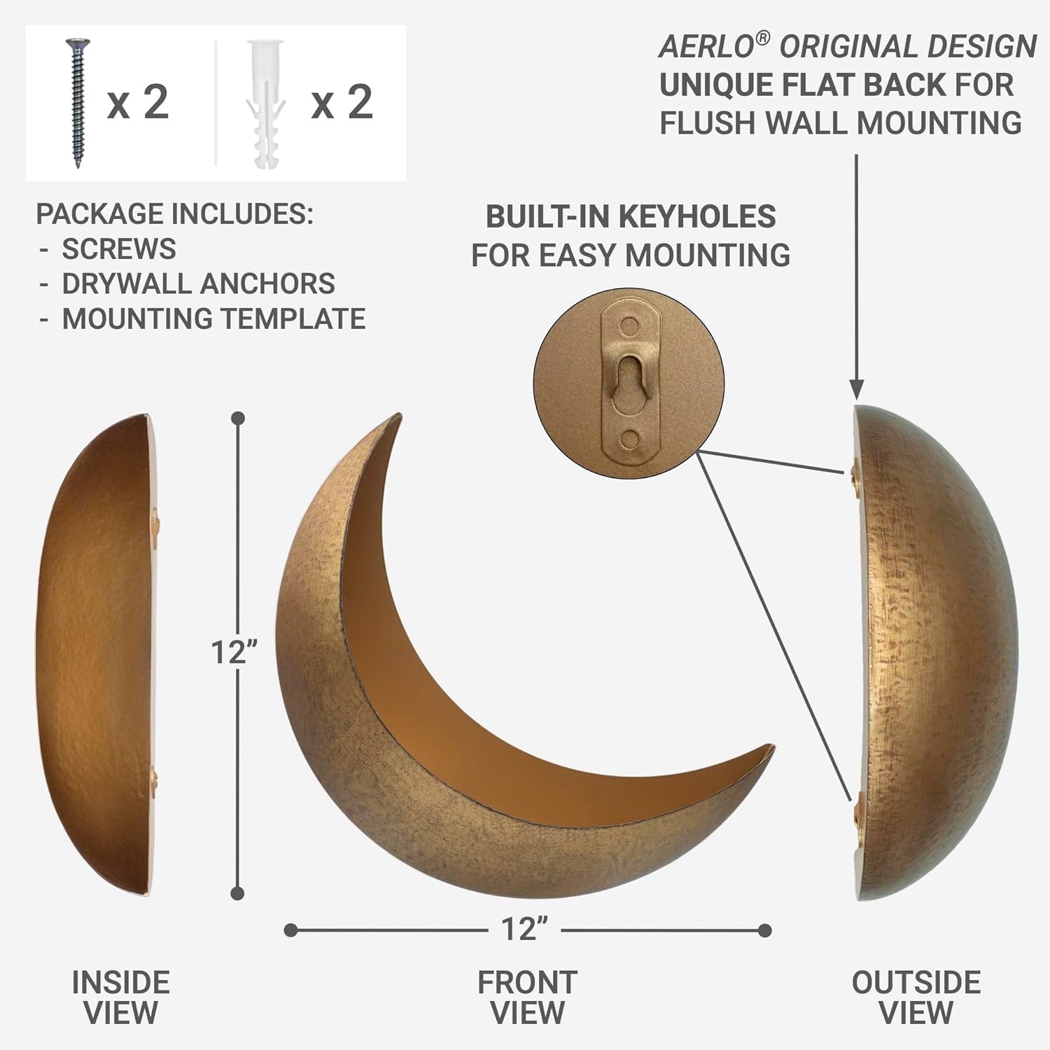

Hanging Moon Decor Perfect for Gifts for Women - Wall Planters for Indoor Plants an United States