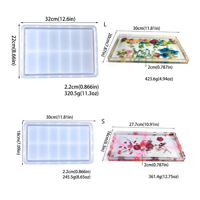 Formă versatilă din silicon pentru realizarea tăvilor de organizare de birou Matră pentru realizarea unei tăvi de depozitare dreptunghiulare multifuncționale