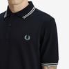 FRED PERRY [M3600] Twin Tip Fred Perry Shirt - Navy/Ecru/Silver Blue Afpm2G33600-74C