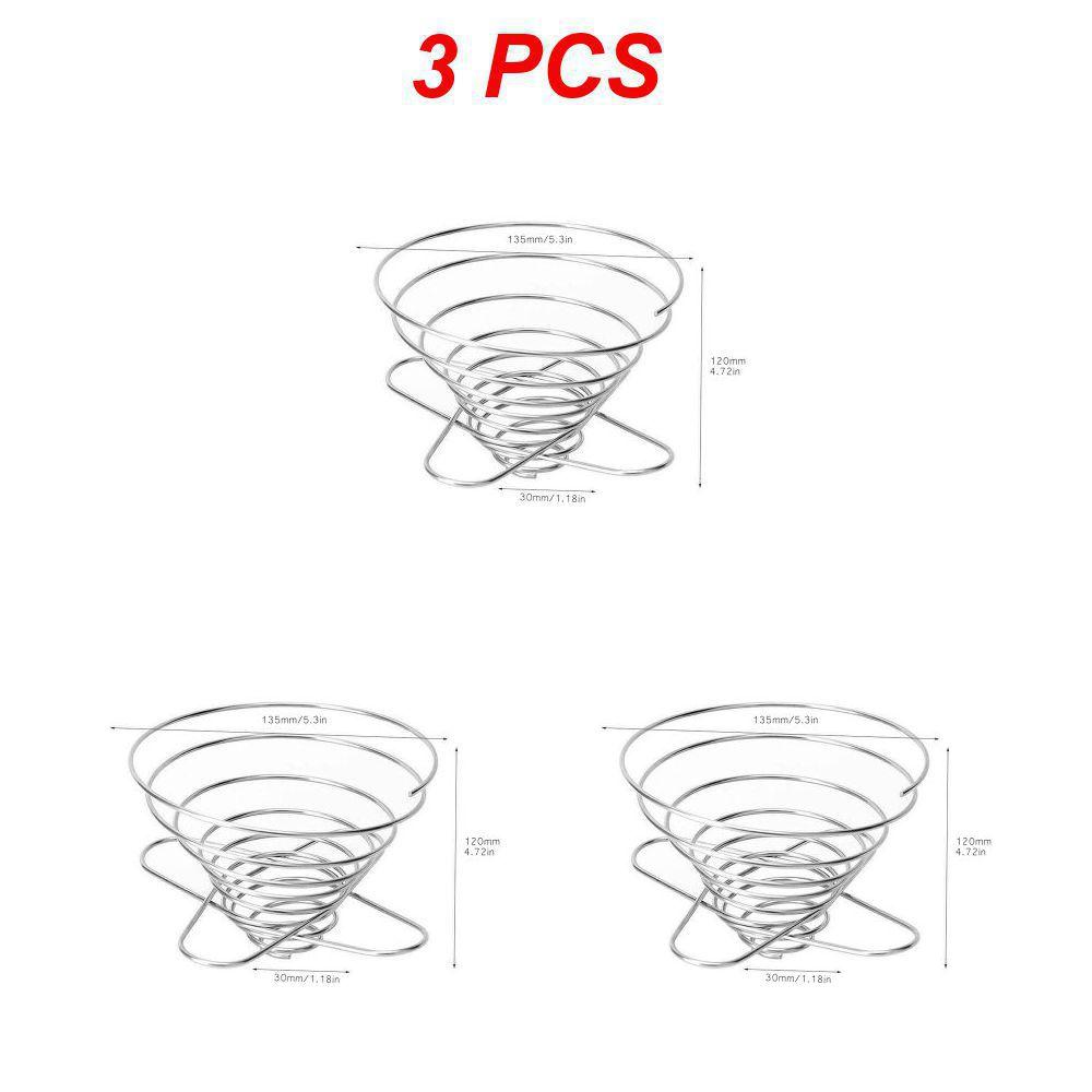 1/2/3pcs Outdoor Foldable Coffee Filter Cup Spring Travel Portable Mini Espresso Maker Dripper Stainless Steel Drop Shipping